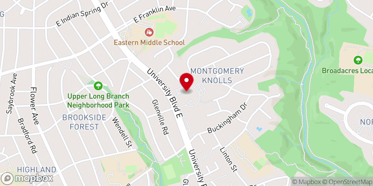 Map showing location of Mount Jezreel Baptist Church