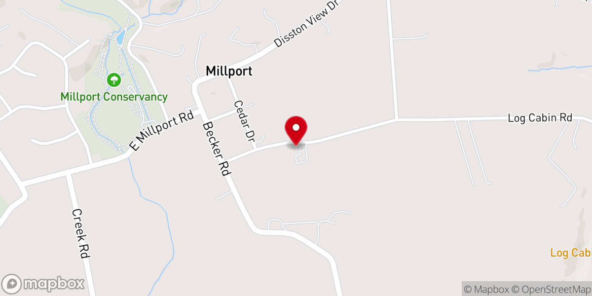 Map showing location of Millport Mennonite Church