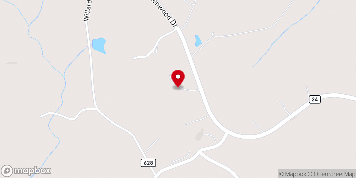 Map showing location of Huddleston Community Church
