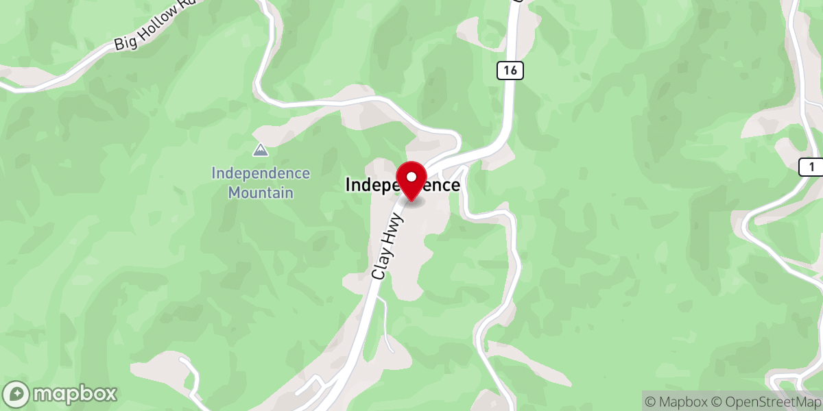 Map showing location of Christian Church of Lizemores