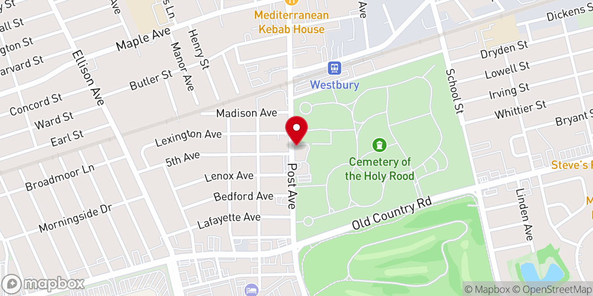 Map showing location of St. Brigid Catholic Church
