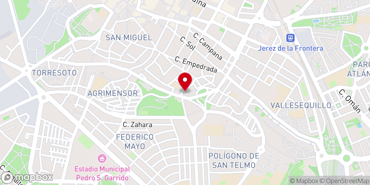 Map showing location of Ermita de San Telmo
