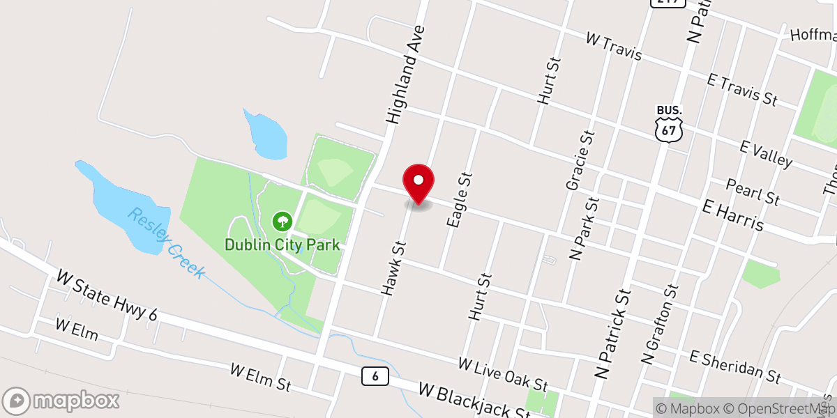 Map showing location of Community Baptist Church