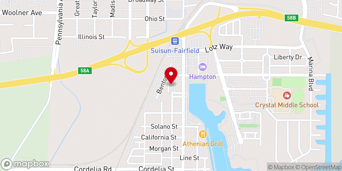 Map showing location of Community Christian Church