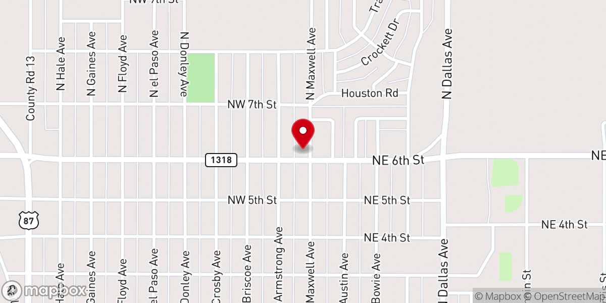 Map showing location of Faith Tabernacle UPC Tulia