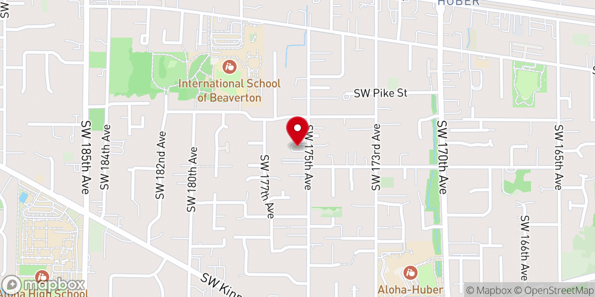 Map showing location of Calvary Baptist Church