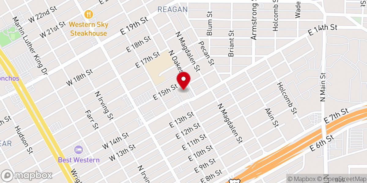 Map showing location of Immanuel Baptist Church