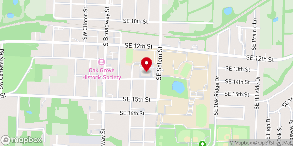 Map showing location of FBC Oak Grove
