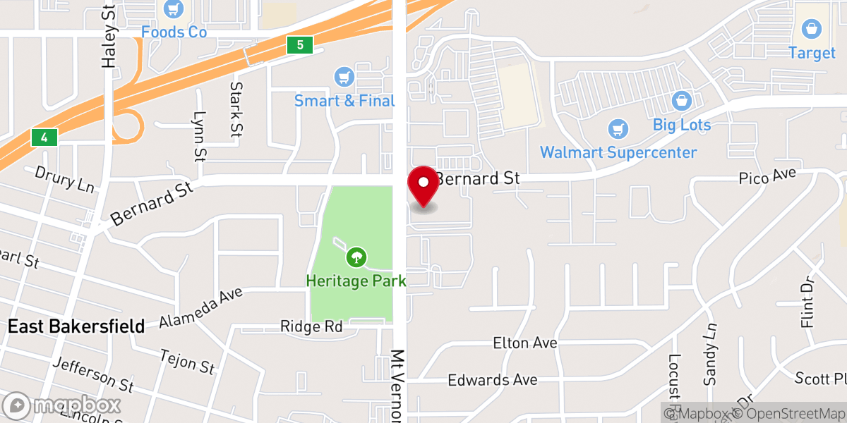 Map showing location of Heritage Bible Church