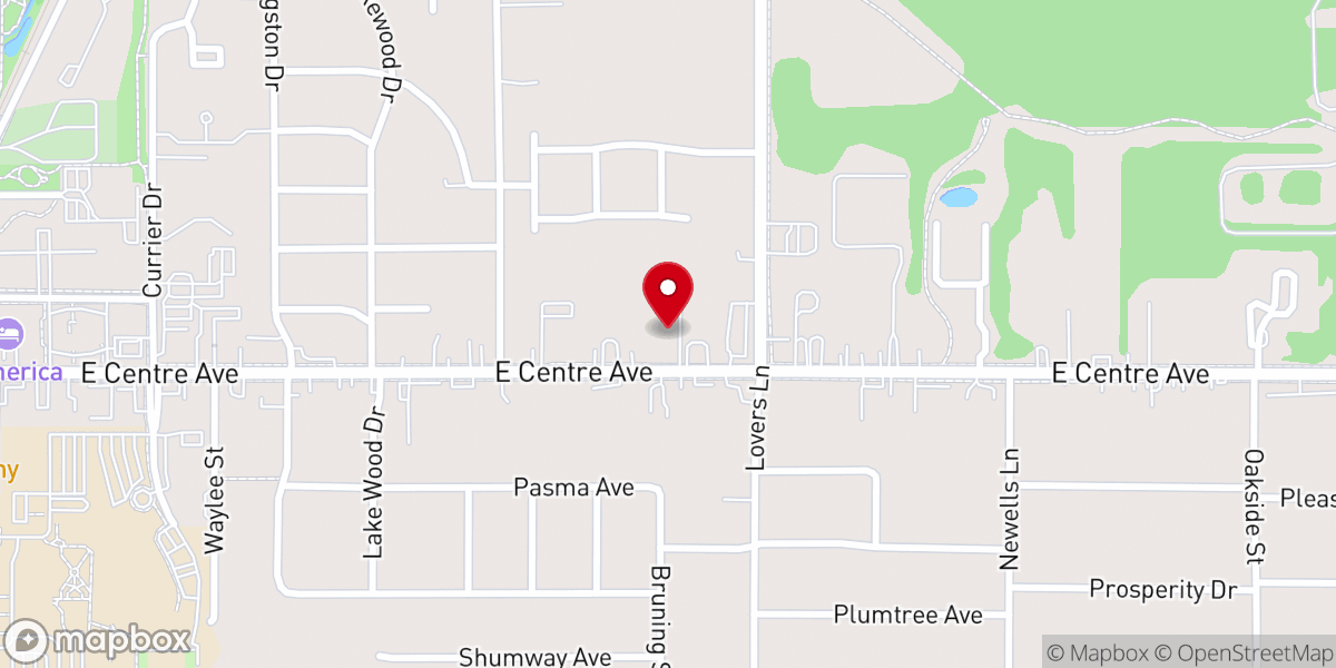 Map showing location of First Baptist Church of Portage