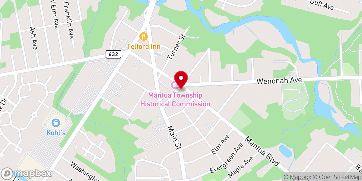 Map showing location of Mantua Methodist Church
