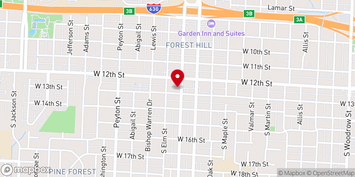 Map showing location of Theressa Hoover United Methodist