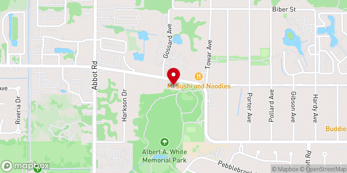 Map showing location of St. Paul Lutheran Church