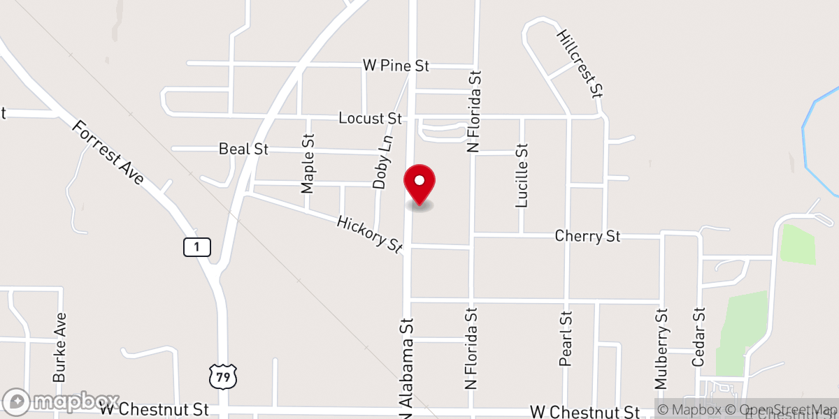 Map showing location of Livingston Chapel United Methodist Church