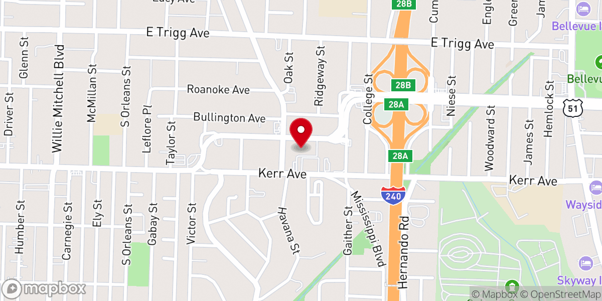 Map showing location of St. Andrew AME Church