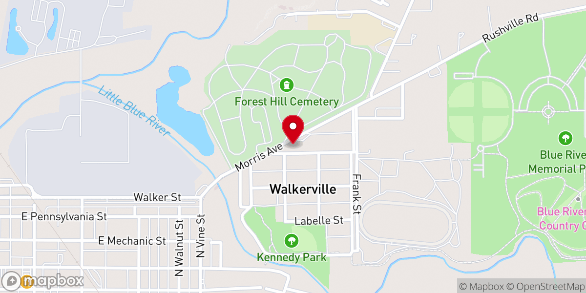 Map showing location of Trinity United Methodist Church