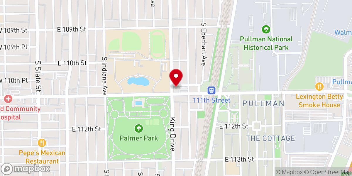 Map showing location of True Vine Missionary Baptist Church