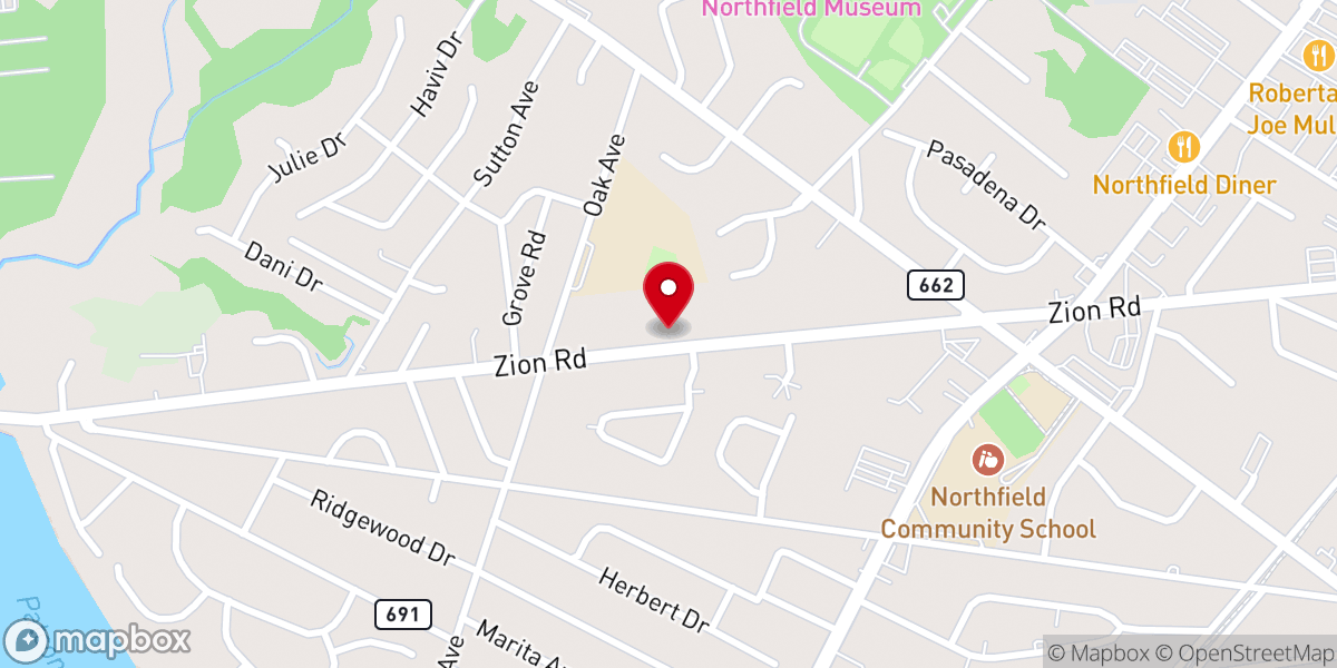 Map showing location of Community Church of the Nazarene