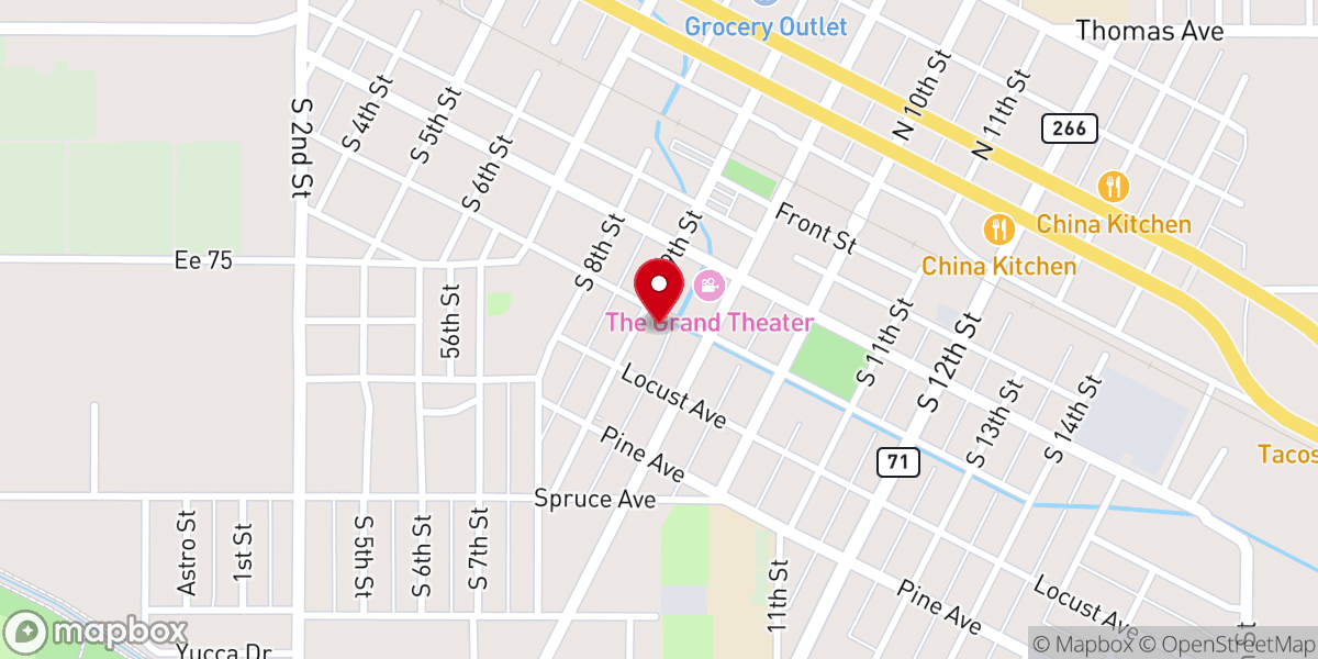 Map showing location of Freewill Church