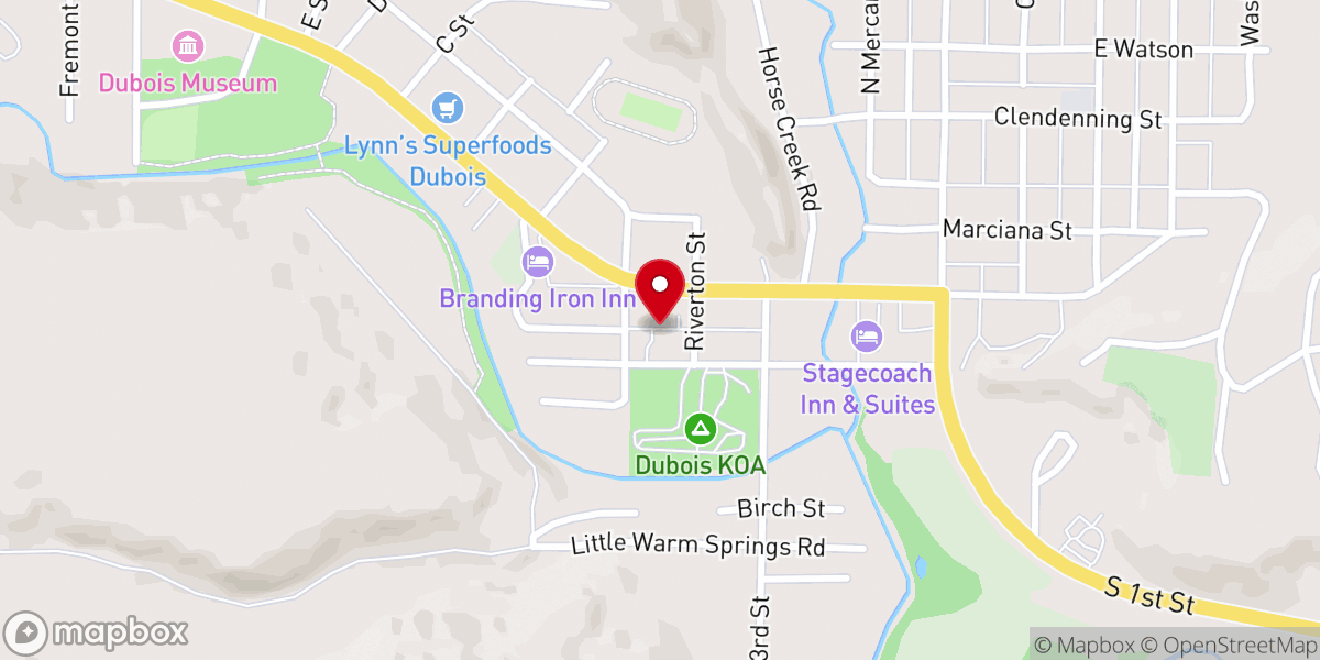 Map showing location of Our Lady of the Woods Catholic Mission