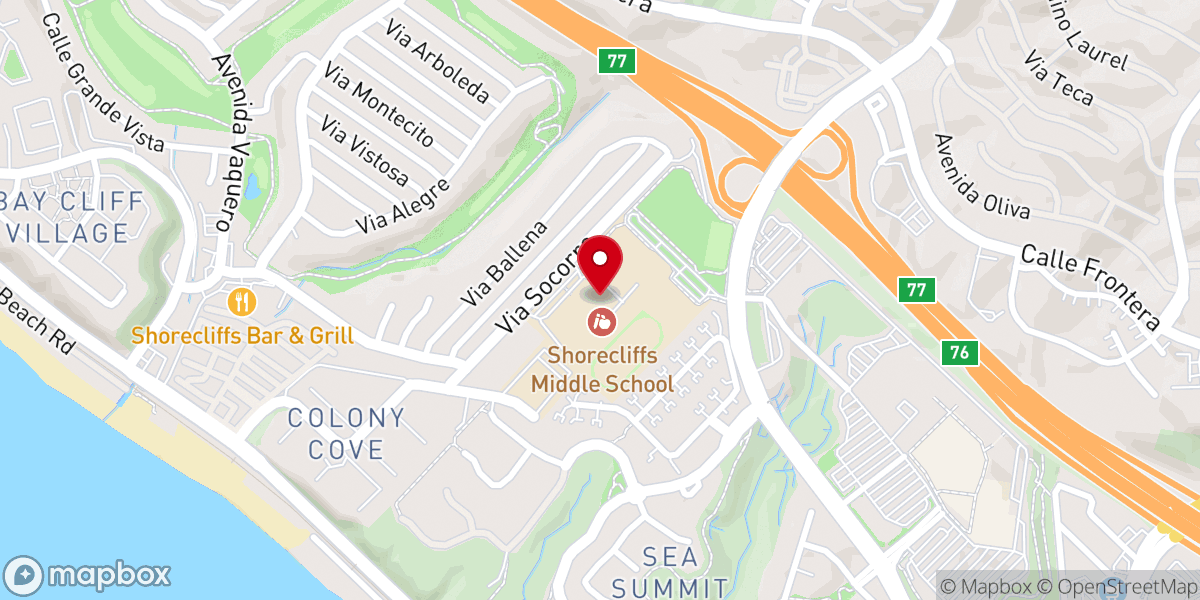 Map showing location of Mariners Church San Clemente