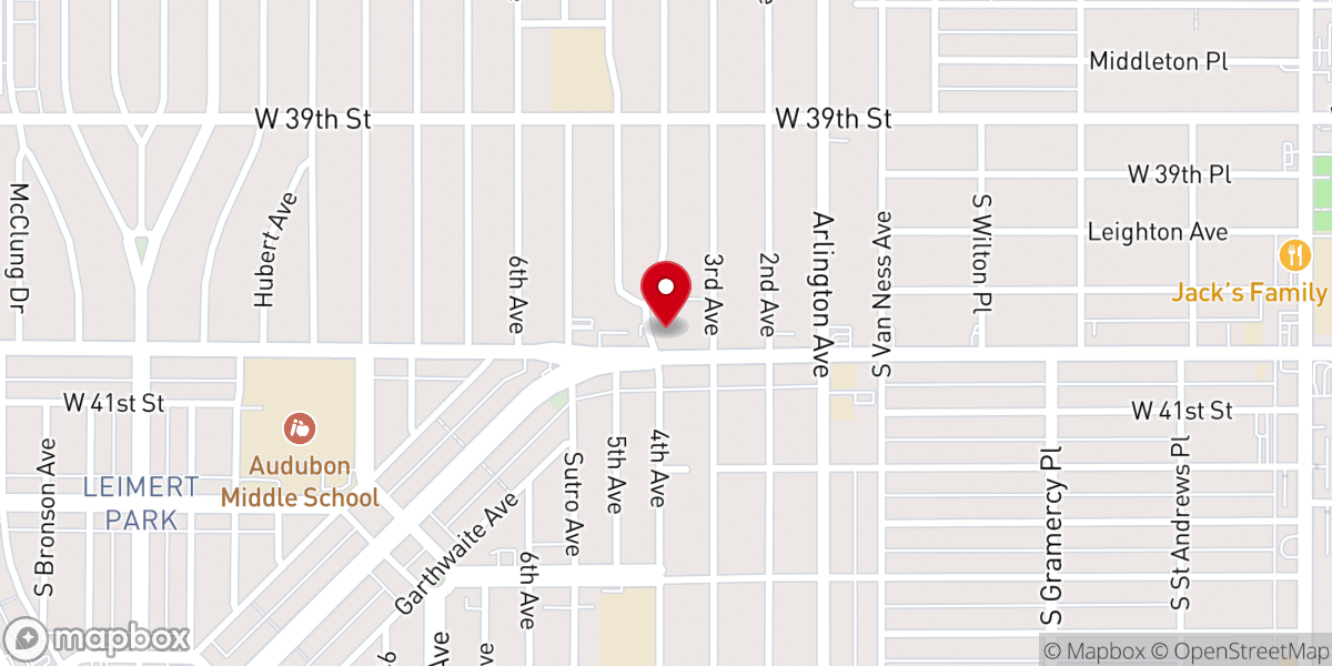 Map showing location of Episcopal Church of the Transfiguration
