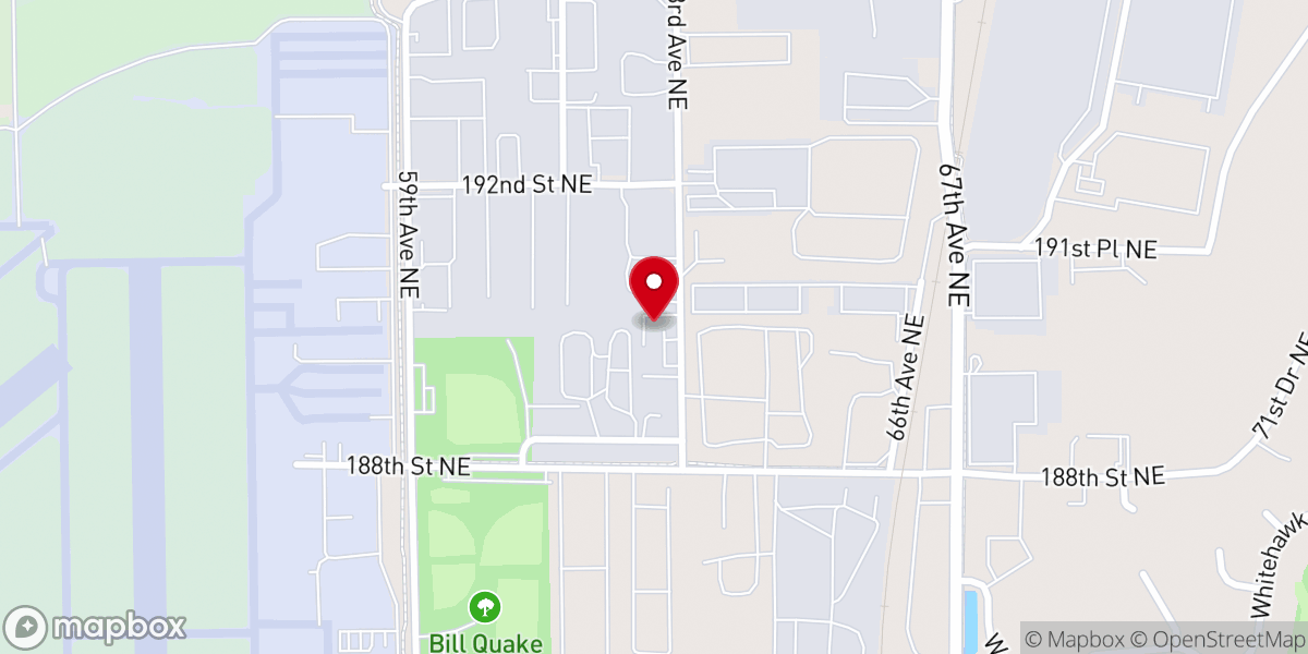 Map showing location of Arlington Community Food Bank
