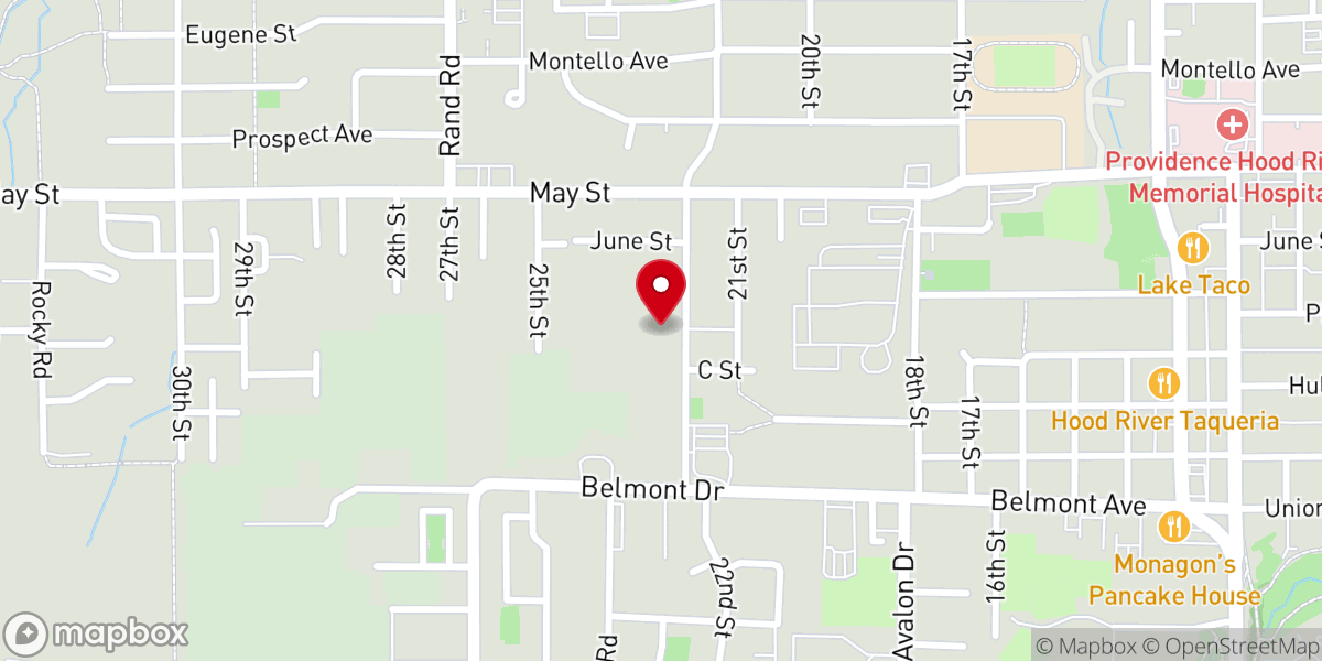 Map showing location of Iglesia Adventista del Séptimo Día Hispana de Hood River / Hood River Spanish Seventh-Day Adventist Church