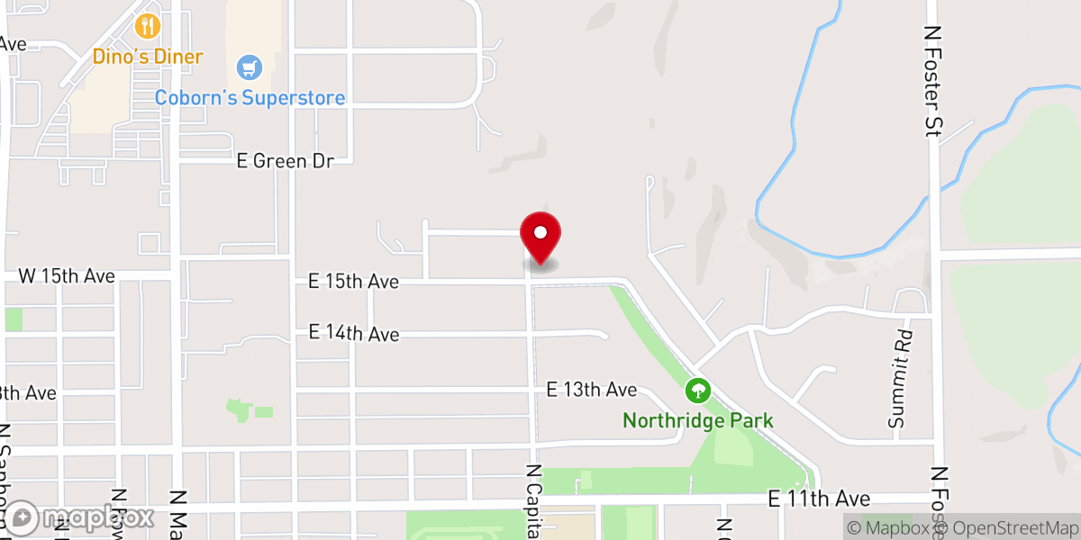 Map showing location of Reunion Church