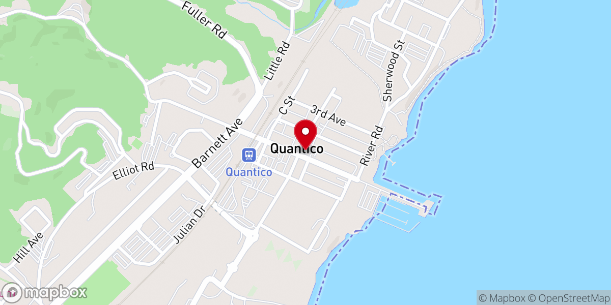 Map showing location of Pillar Church In Quantico
