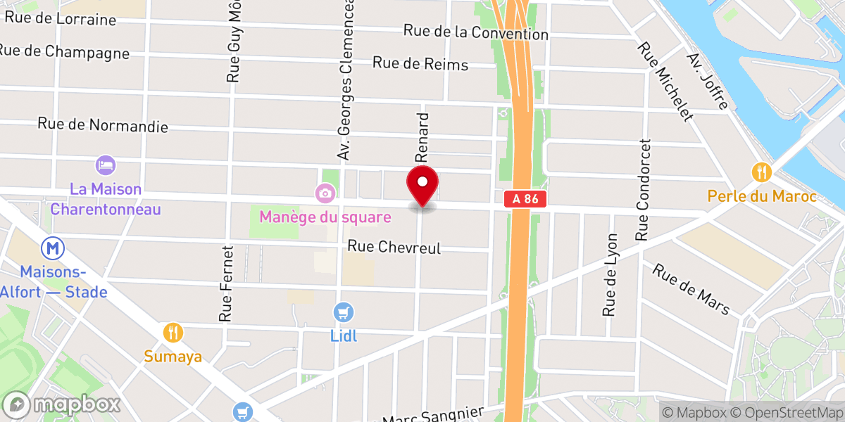 Map showing location of Communauté Evangélique Protestante Le Cep