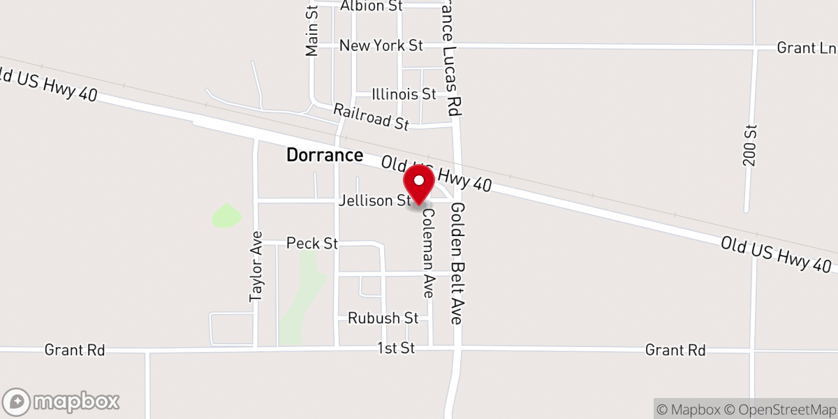 Map showing location of First Lutheran Church