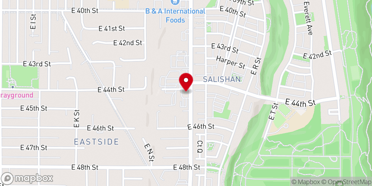 Map showing location of Eastside Community Church