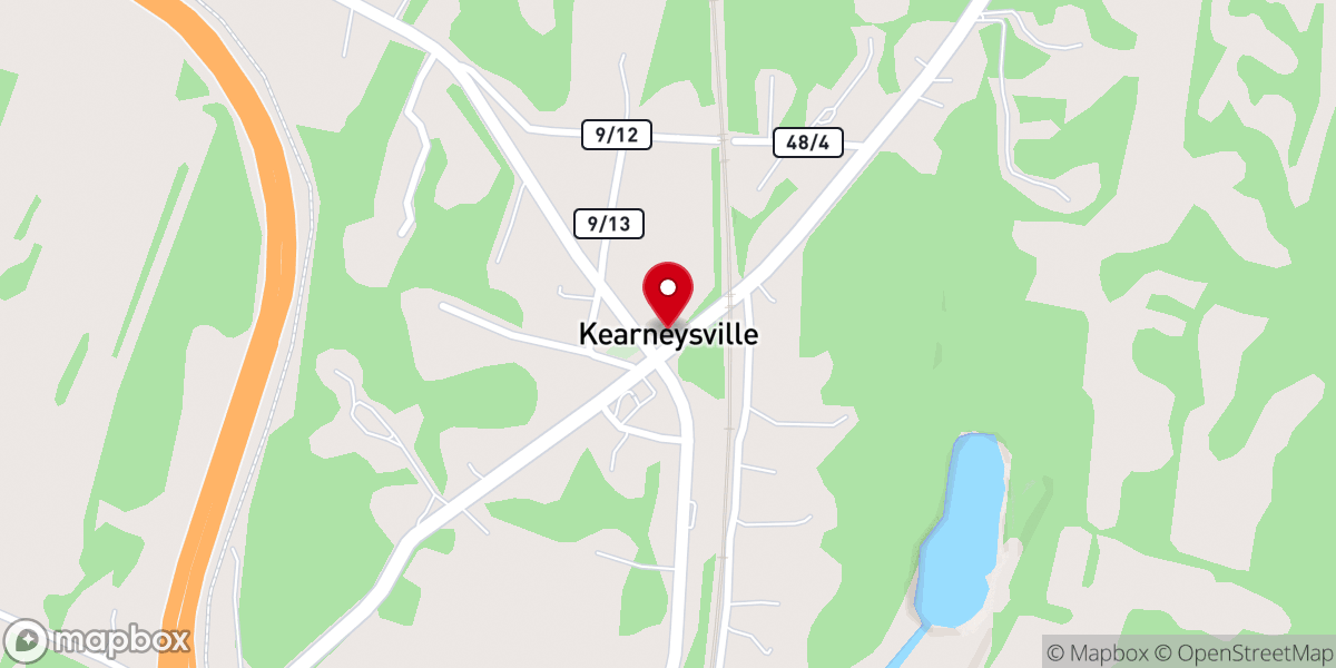 Map showing location of Kearneysville