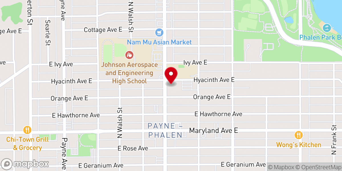 Map showing location of First Covenant Church