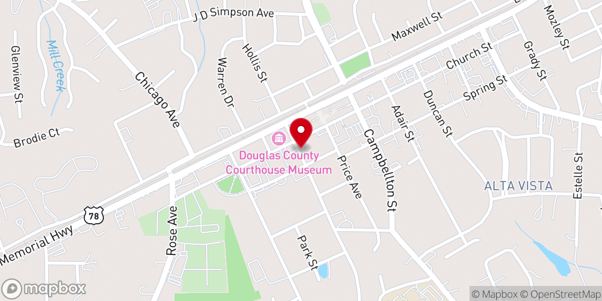 Map showing location of Harvest Intercontinental Church Atlanta Inc