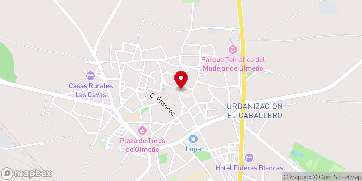Map showing location of Convento de Nuestra Señora de la Merced