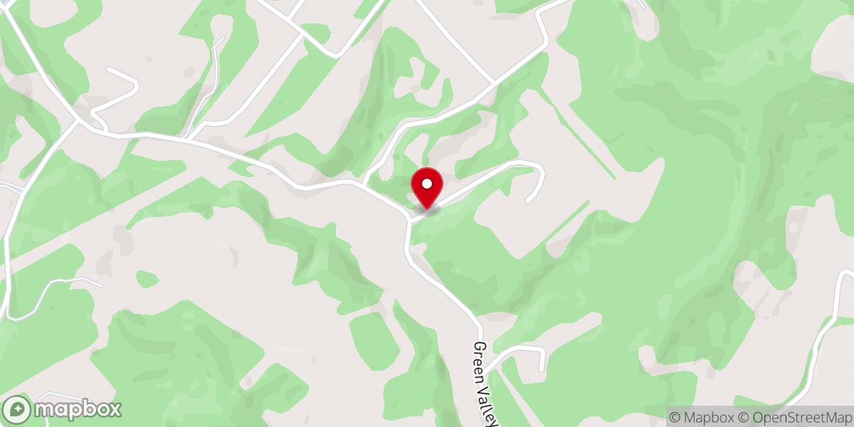 Map showing location of Green Valley Church