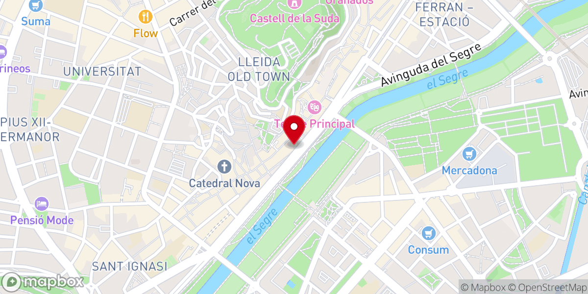Map showing location of Iglesia Emaús