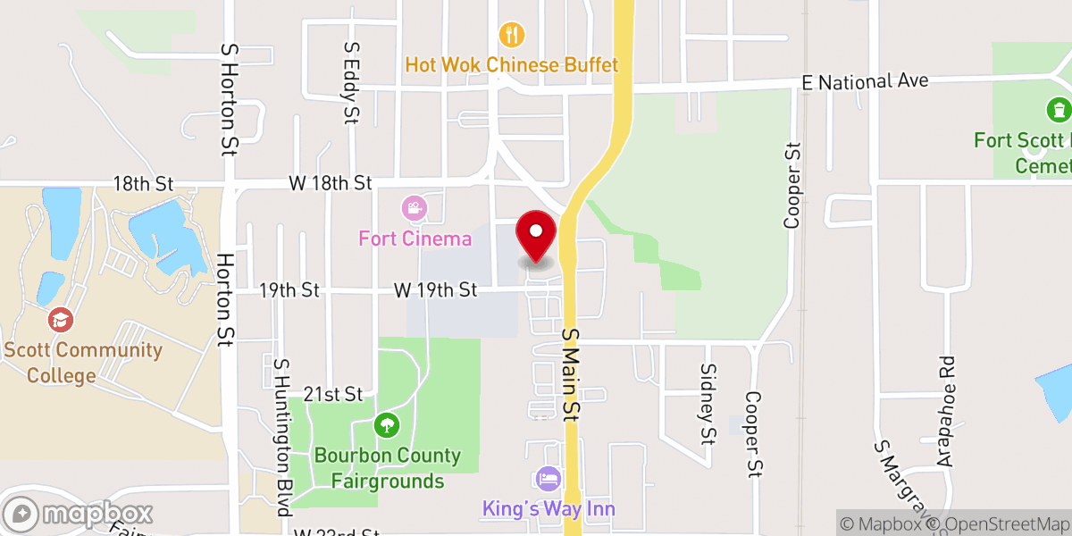 Map showing location of First Southern Baptist Church