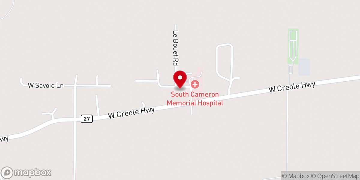 Map showing location of Cameron Parish EMS