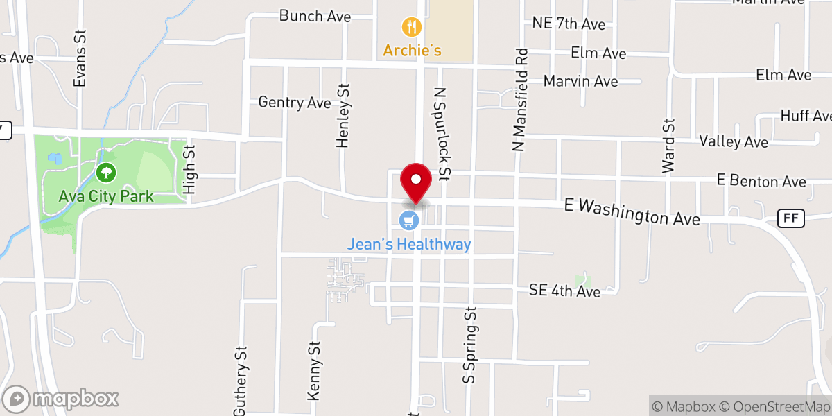 Map showing location of Lance Family Ministries