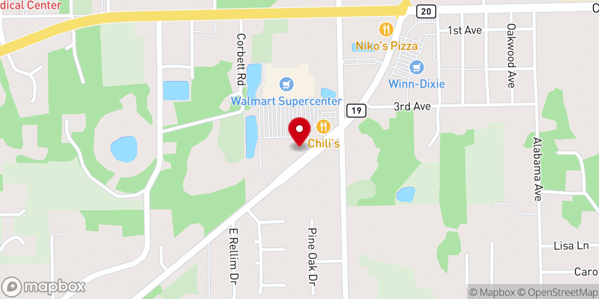 Map showing location of Grace Life Church