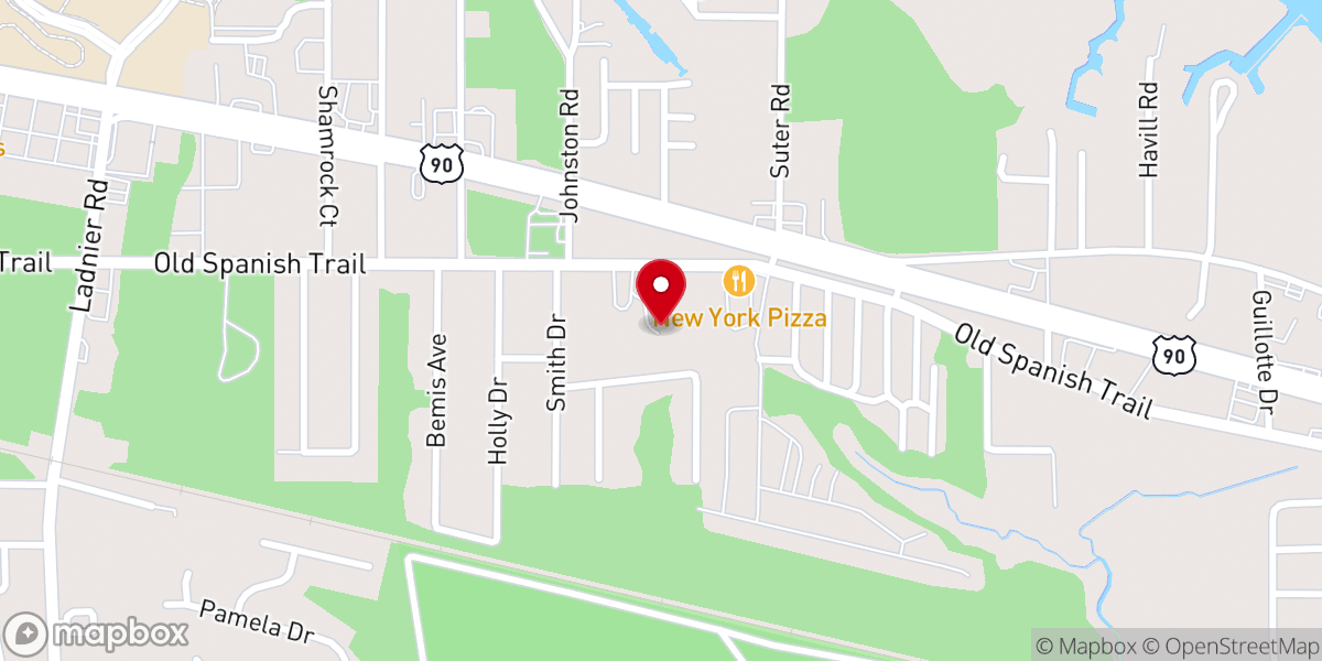 Map showing location of Tabernacle Baptist Church of Gautier