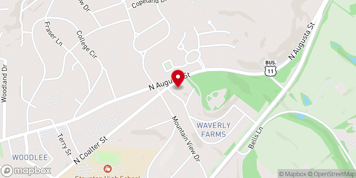 Map showing location of Covenant Presbyterian Church
