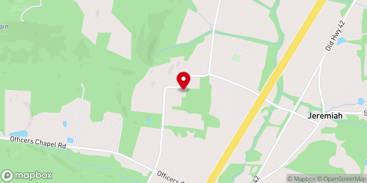 Map showing location of God's Heritage Church