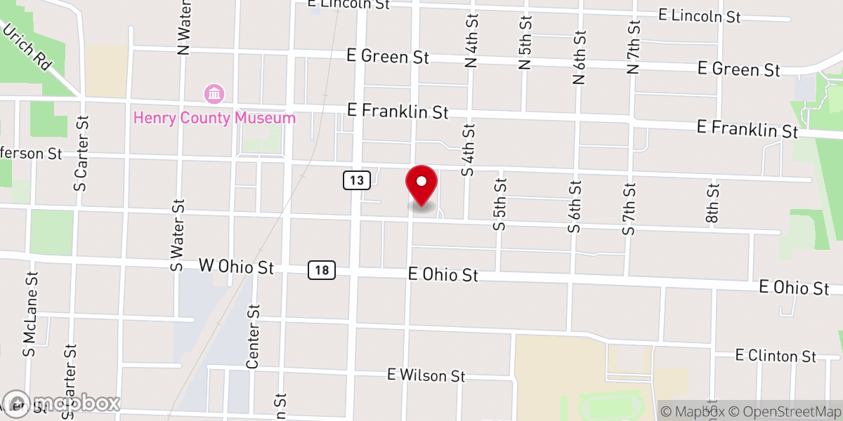 Map showing location of Clinton Flower Shop