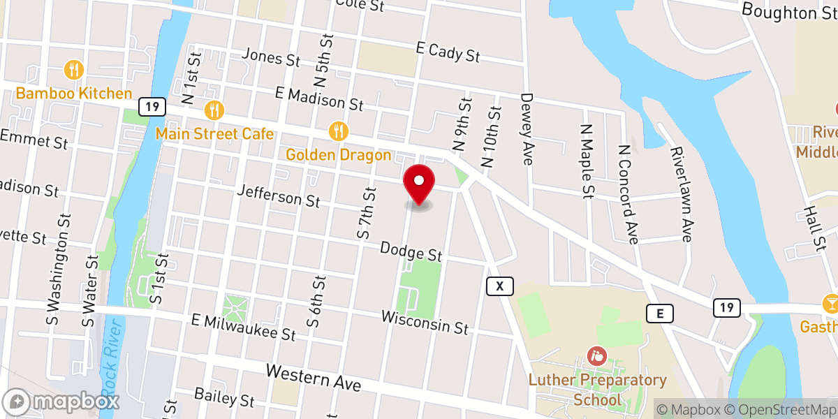 Map showing location of Advent Christian Church