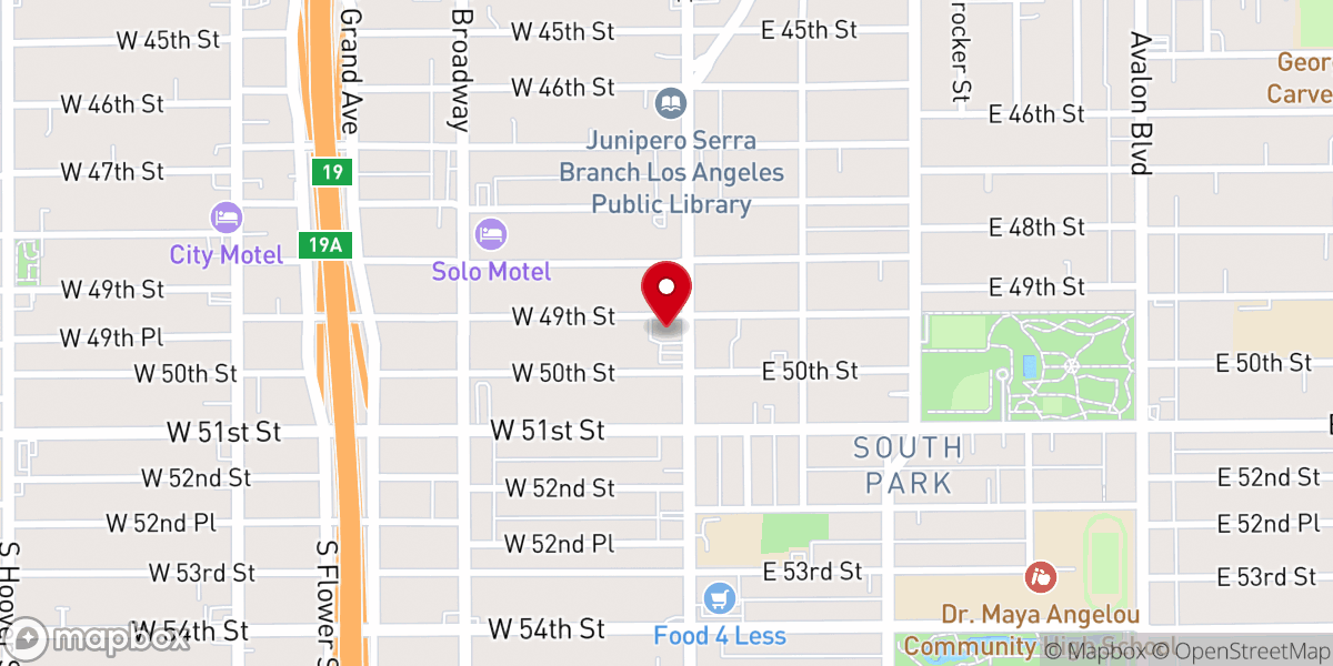 Map showing location of Virgin Mary Ethiopian Orthodox Tewahedo Cathedral