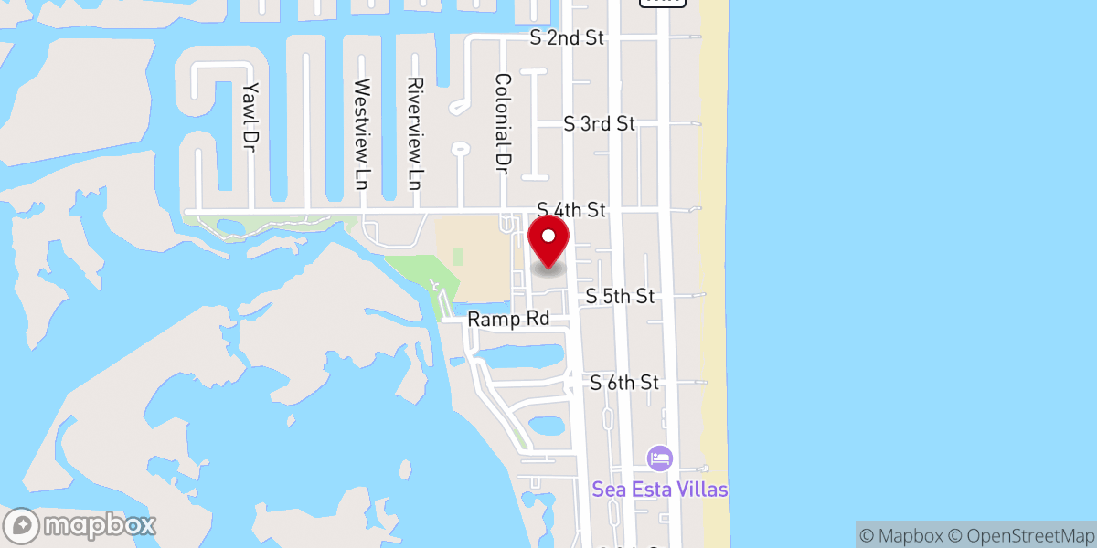 Map showing location of First Christian Church of Cocoa Beach Florida Inc